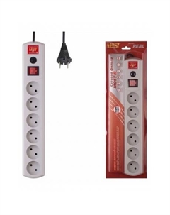 Сетевой фильтр R 10м (6 розеток) белый Most
