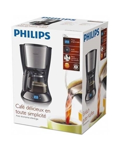 Кофеварка капельная Philips HD7459/20 Daily Collection, серебристая/черная