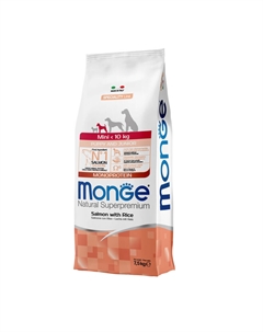Корм для щенков Dog Speciality Line Monoprotein для мелких пород, из лосося с рисом сух. 7,5кг Monge