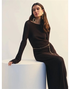 Платье миди из ажурной вязки Zarina