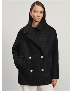 Полупальто-кокон из фактурной ткани Zarina