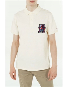 Поло хлопковое с логотипом Tommy hilfiger