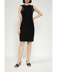 Платье трикотажное с кружевными рюшами и пайетками Guess