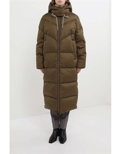 Пуховик утепленный с капюшоном удлиненного кроя Marc o’polo denim