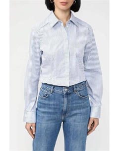 Хлопковая рубашка в полоску Marella