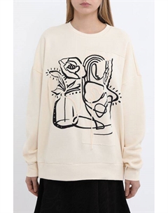 Свитшот хлопковый с принтом Desigual