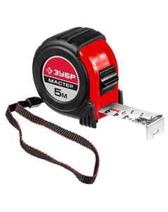 Рулетка "МАСТЕР" 34055-08-25_z02, обрезиненный корпус, на карточке, 8 м/ 25 мм Зубр