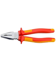 Плоскогубцы "ELECTRO-KRAFT" 2202-1-20, Cr-Mo сталь, двухкомпонентная маслобензостойкая рукоятка, хромированное покрытие, 200мм Kraftool