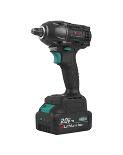 Бесщеточный аккумуляторный ударный гайковерт ABWP-20 DN-4C2 BMC, 20В/4Ач Li-ion, 350 Нм; 2 АКБ, ЗУ Dwt