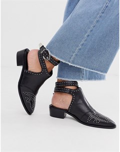 Черные туфли в стиле вестерн Bronx
