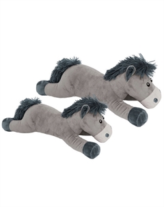 Подушка декоративная валик Лошадка 25х70см серая, арт.ПД Лошадка Нет марки