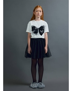 Сетчатая мини-юбка для девочек, Черный Ostin