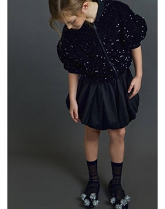 Юбка-баллон мини для девочек, Черный Ostin