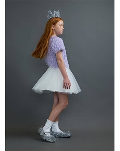 Сетчатая мини-юбка для девочек, Белый Ostin