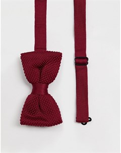 Бордовый трикотажный галстук бабочка Twisted tailor