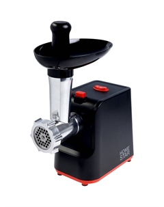 Мясорубка homestar stm-2039, 2000 вт, 1.5 кг/мин, 2 диска, реверс, черная Nobrand