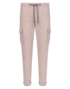 Брюки-карго из шерсти и кашемира Marco pescarolo