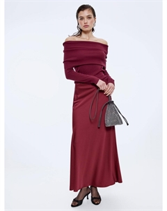 Сатиновая юбка макси Sela