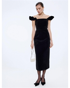 Бархатное платье футляр Sela