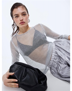 Джемпер с эффектом металлик Sela