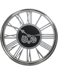 Часы настенные Gear 44,5х6 см серебряные Istime