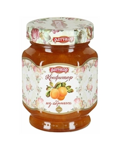 Конфитюр абрикос стеклянная банка 365 г Ратибор