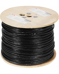 Кабель витая пара FTP 5e кат. 4 пары BU-COP-050-FTP-OUTDOOR solid 0.50мм Cu 305м черный outdoor стальной трос 1886678 Buro