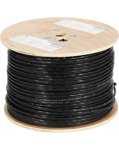 Кабель витая пара FTP 5e кат. 4 пары BU-COP-050-OUTDOOR solid 0.50мм Cu 305м черный outdoor стальной трос 1886682 Buro