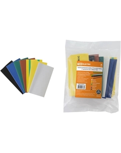 Трубка термоусадочная Россия ТТУ 40/20 набор: 7 цветов по 3шт. 100мм Ekf