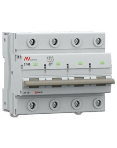 Автоматический выключатель mcb125-4-100D-av AV-125 4P 100A (D) 10kA AVERES Ekf
