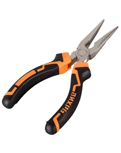 Длинногубцы Вихрь 73/6/3/10 прямые, 160 мм, никелированные, двухкомпонентные рукоятки