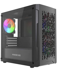 Корпус mATX Mistral Micro D3B ARGB V2 CMMDB-A3-V2 черный, без БП, боковая панель из закалённого стекла Powercase