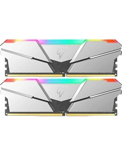 Модуль памяти DDR4 16GB (2*8GB) NTSRD4P32DP-16SC Shadow RGB PC4-25600 3200MHz CL16 1.35V silver with radiator Netac