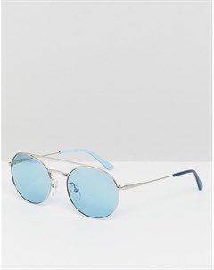 Круглые солнцезащитные очки с синими стеклами CK18116S Calvin klein