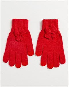 Красные перчатки с бантиками SVNX 7x