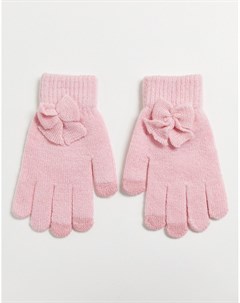Розовые перчатки с бантиками SVNX 7x