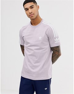 Сиреневая футболка с логотипом Adidas originals