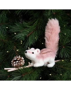 Фигура декоративная Белка 40 см розовый Kreaforta