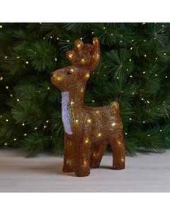 Светящаяся электрическая фигура Олень 40 светодиодов h41 см коричневый Kreaforta