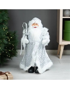 Фигура декоративная Дед Мороз 60 см серебристый Kreaforta