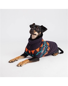 Свитер с узорами для кошек и собак, 45 см, черный Petmax
