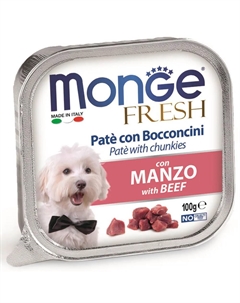 Fresh Влажный корм (консервы) для собак, нежный паштет из говядины, 100 гр. Monge
