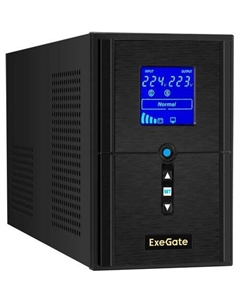 ИБП EXEGATE SineTower SN-1000.LCD.AVR.2SH.1C13.USB, 1000ВA Exegate