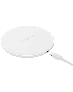 Беспроводное зарядное устройство Deppa Fast charger, USB-A, microUSB, 10Вт, 1.1A, белый