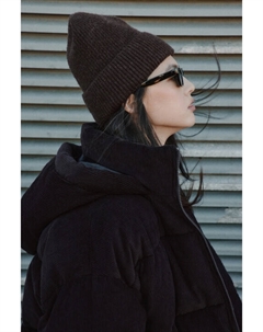 Шапка-бини вязаная в рубчик Befree