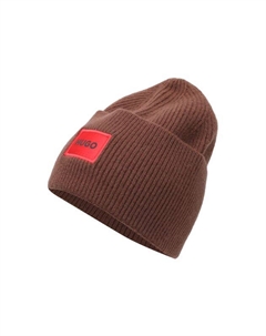 Шапка-бини шерстяная в рубчик Hugo