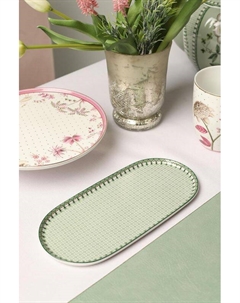 Блюдо овальное фарфоровое с принтом Lily&Lotus Pip studio