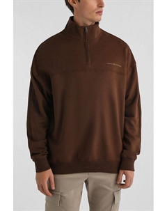 Толстовка хлопковая с воротником на молнии Tommy hilfiger