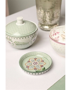 Блюдце для чайных пакетиков фарфоровое с принтом Lily&Lotus Pip studio