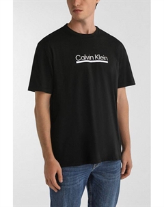 Футболка хлопковая с логотипом Calvin klein